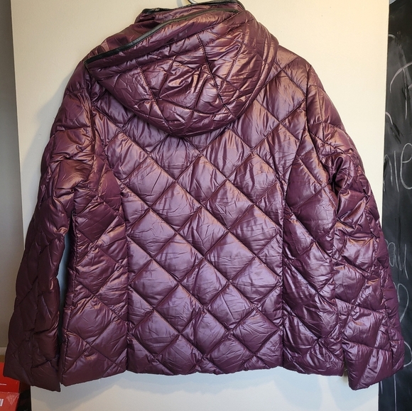 Ralph Lauren Women's Puffer Jacket - Plum, Size Large - Picture 3 of 7